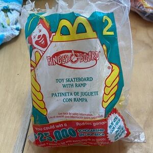 McDonald's Fingerboard Happy Meal Toy  Collectible Mini Skateboard & ramp #2‎